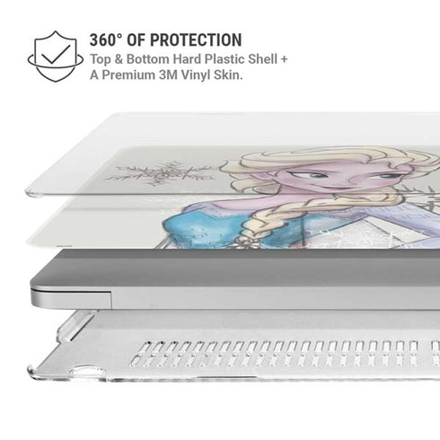 Disney Frozen Elsa Snowflakes Art MacBook Air 13in M1 (2021) Case plus Skin