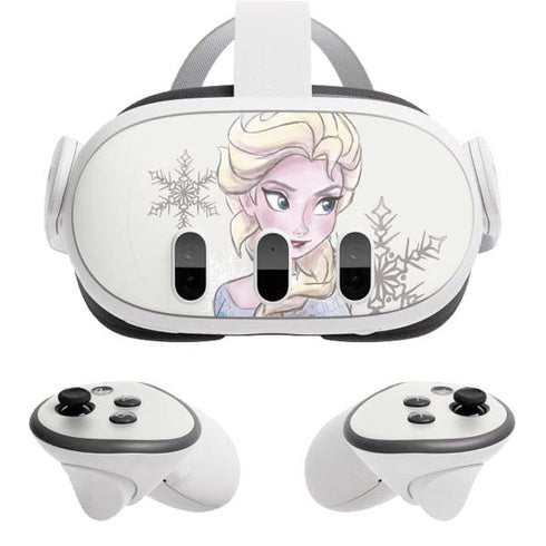 Disney Frozen Elsa Snowflakes Art Meta Quest 3 Skin