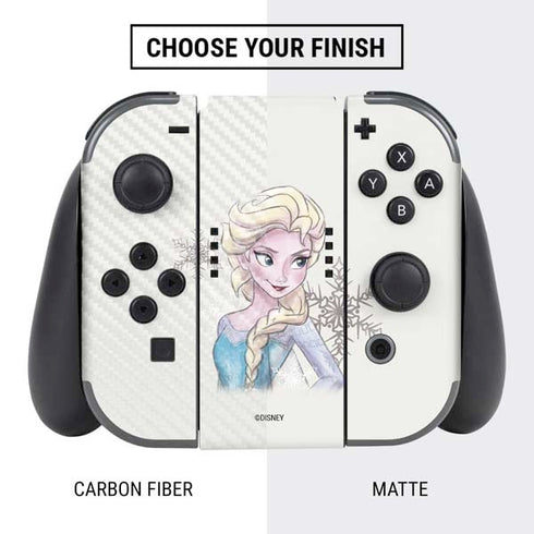 Disney Frozen Elsa Snowflakes Art Nintendo Switch Bundle Skin