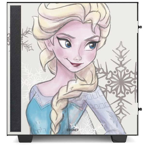 Disney Frozen Elsa Snowflakes Art NZXT H510 Compact ATX Mid-Tower Case Skin