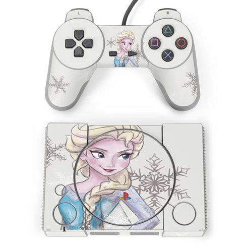 Disney Frozen Elsa Snowflakes Art PlayStation Classic Bundle Skin