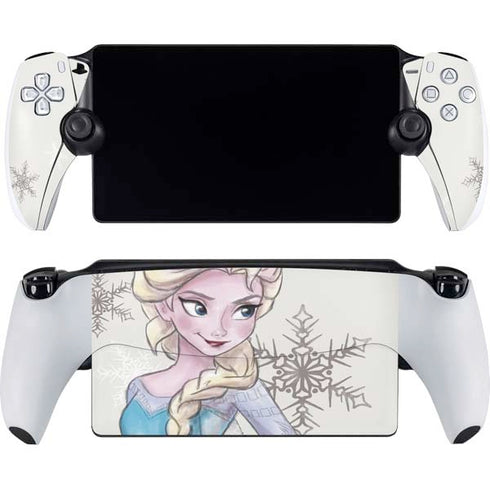 Disney Frozen Elsa Snowflakes Art PlayStation Portal Remote Player Skin