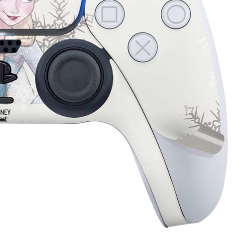 Disney Frozen Elsa Snowflakes Art PS5 Controller Skin