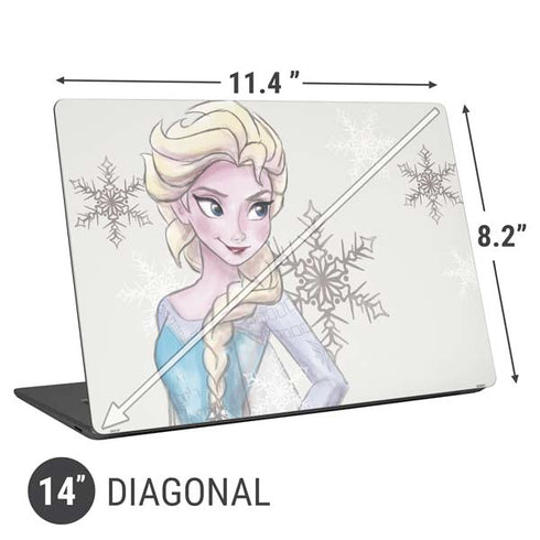 Disney Frozen Elsa Snowflakes Art Universal Laptop 14in (11.4 x 8.2in) Skin
