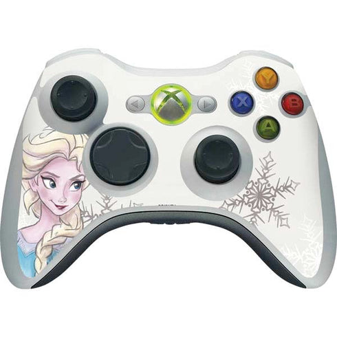 Disney Frozen Elsa Snowflakes Art Xbox 360 Wireless Controller Skin