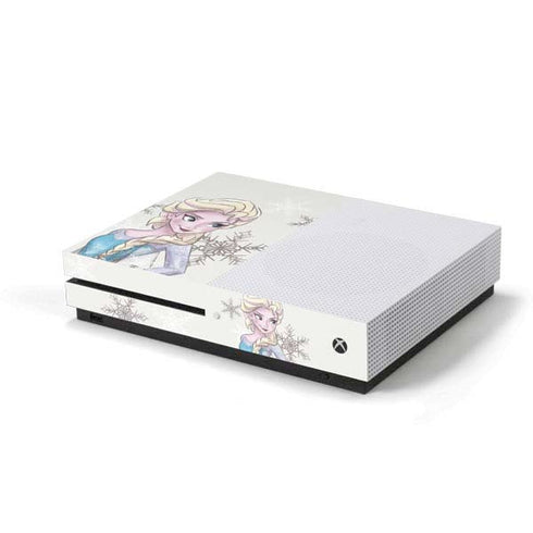 Disney Frozen Elsa Snowflakes Art Xbox One S Console Skin