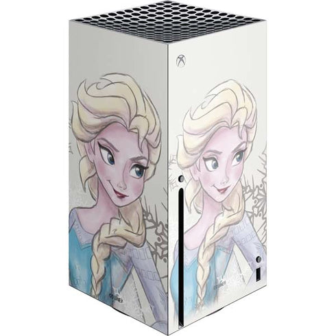 Disney Frozen Elsa Snowflakes Art Xbox Series X Console Skin
