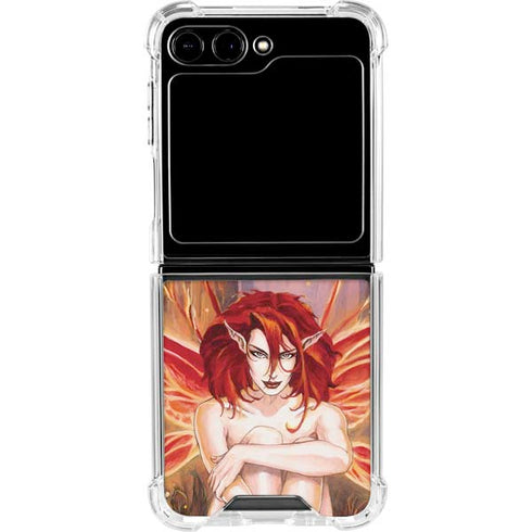 Ember Fire Fairy by Ruth Thompson Galaxy Z Flip5 5G Clear Case