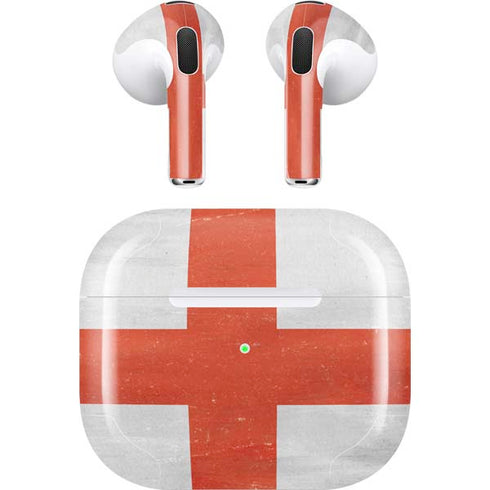 England Flag Distressed Apple AirPods (3rd Gen 2021) Skin