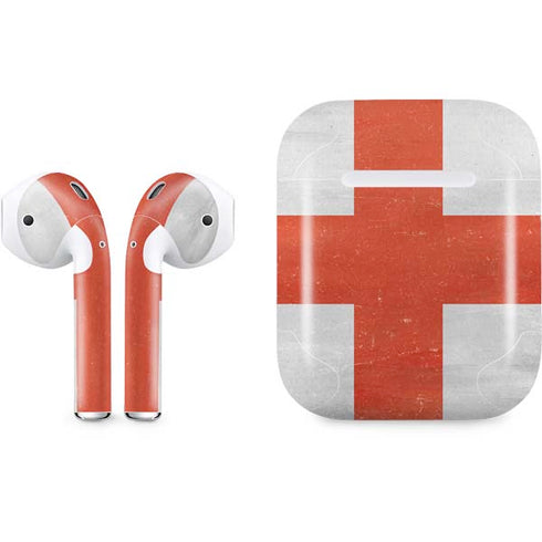 England Flag Distressed Apple AirPods Skin