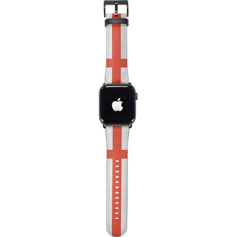 England Flag Distressed Apple Watch Band 42-44mm