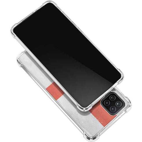 England Flag Distressed Galaxy A12 Clear Case
