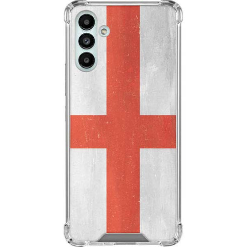 England Flag Distressed Galaxy A13 5G Clear Case
