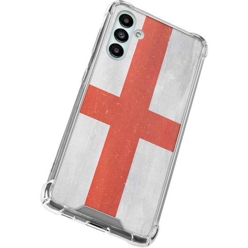 England Flag Distressed Galaxy A13 5G Clear Case