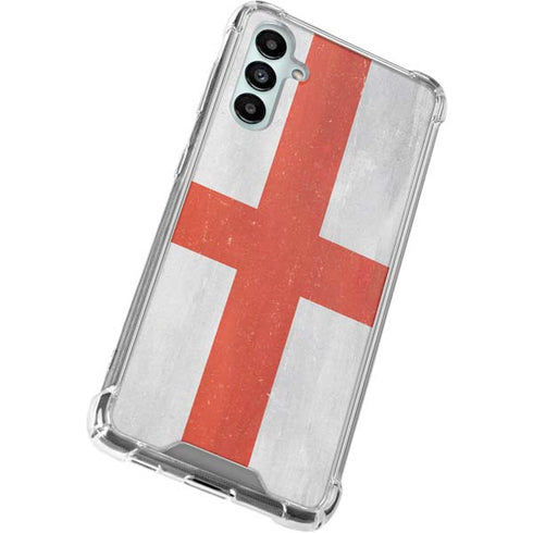 England Flag Distressed Galaxy A14 5G Clear Case