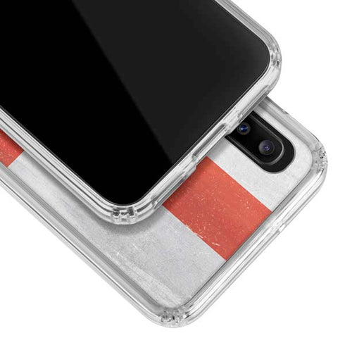 England Flag Distressed Galaxy A30 Clear Case