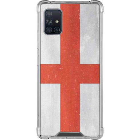 England Flag Distressed Galaxy A51 5G Clear Case