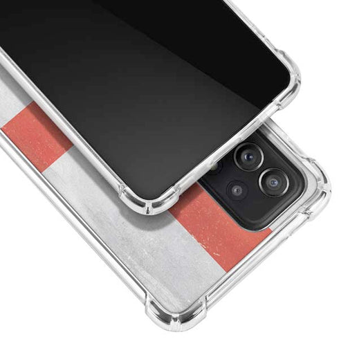 England Flag Distressed Galaxy A52 5G Clear Case