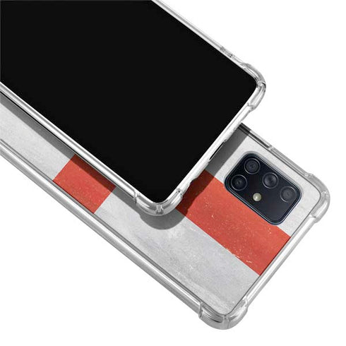 England Flag Distressed Galaxy A71 5G Clear Case