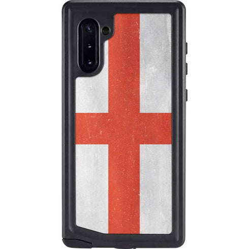 England Flag Distressed Galaxy Note 10 Waterproof Case