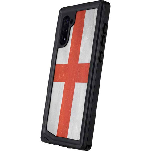 England Flag Distressed Galaxy Note 10 Waterproof Case