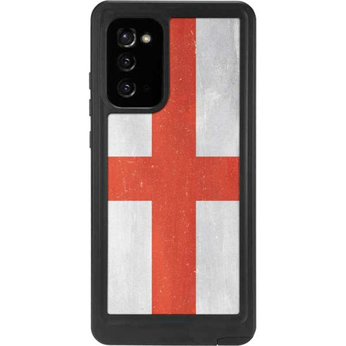 England Flag Distressed Galaxy Note20 5G Waterproof Case