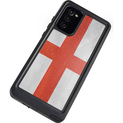 England Flag Distressed Galaxy Note20 5G Waterproof Case