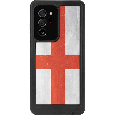 England Flag Distressed Galaxy Note20 Ultra 5G Waterproof Case