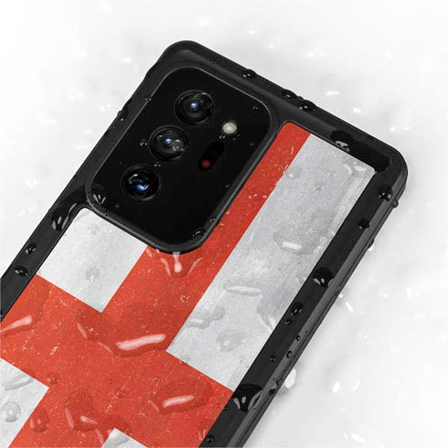 England Flag Distressed Galaxy Note20 Ultra 5G Waterproof Case