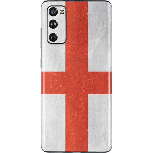England Flag Distressed Galaxy S20 Fan Edition Skin