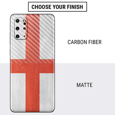 England Flag Distressed Galaxy S20 Plus Skin