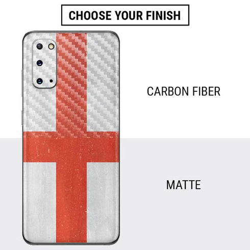 England Flag Distressed Galaxy S20 Skin