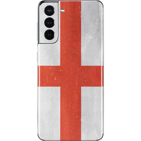 England Flag Distressed Galaxy S21 5G Skin