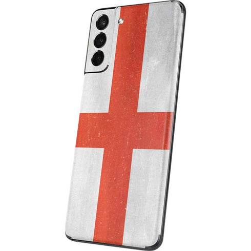 England Flag Distressed Galaxy S21 5G Skin
