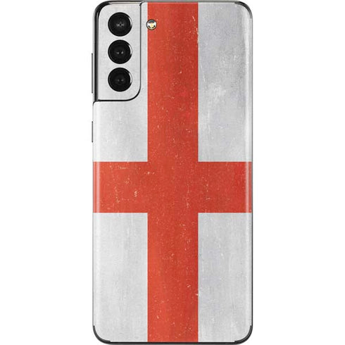 England Flag Distressed Galaxy S21 Plus 5G Skin