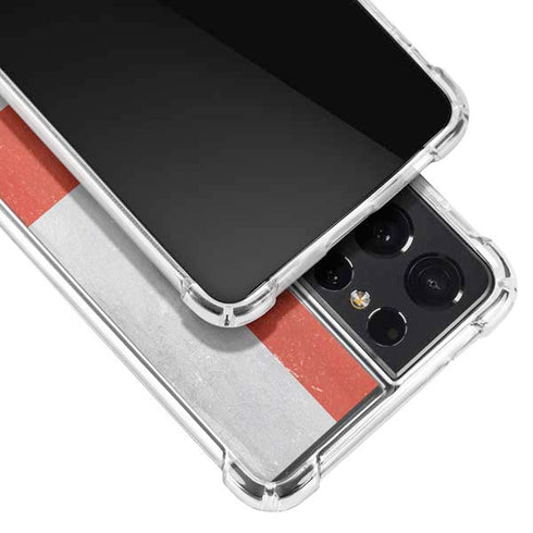 England Flag Distressed Galaxy S21 Ultra 5G Clear Case
