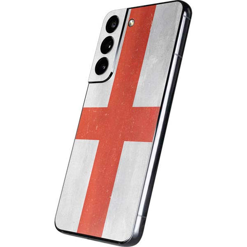England Flag Distressed Galaxy S22 Skin