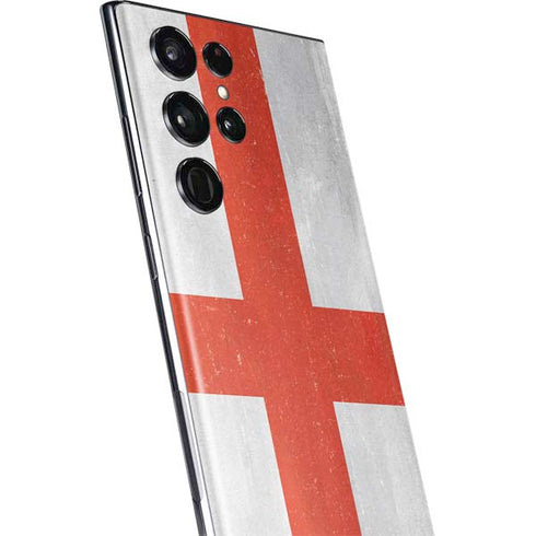 England Flag Distressed Galaxy S22 Ultra Skin