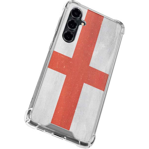 England Flag Distressed Galaxy S23 FE Clear Case