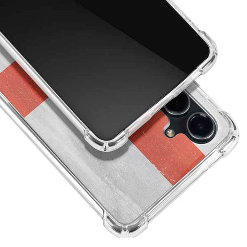 England Flag Distressed Galaxy S23 FE Clear Case