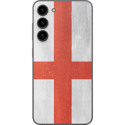 England Flag Distressed Galaxy S23 Plus Skin