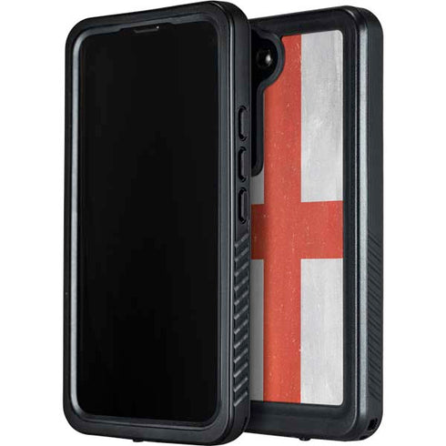 England Flag Distressed Galaxy S23 Plus Waterproof Case