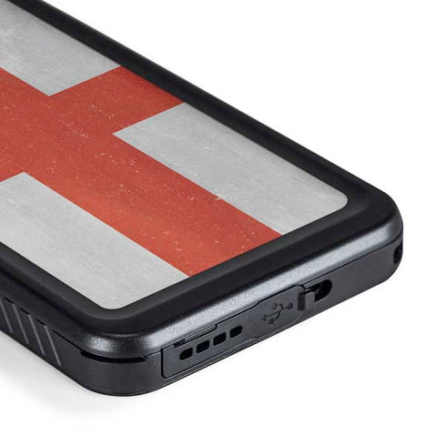 England Flag Distressed Galaxy S23 Waterproof Case
