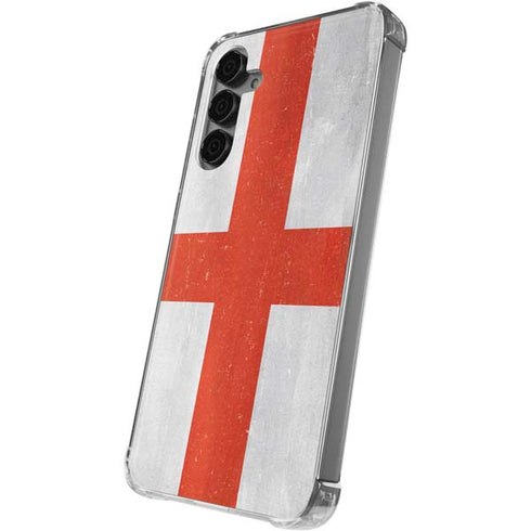 England Flag Distressed Galaxy S24 Plus Clear Case