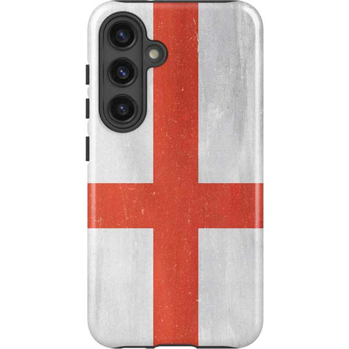England Flag Distressed Galaxy S24 Plus Impact Case