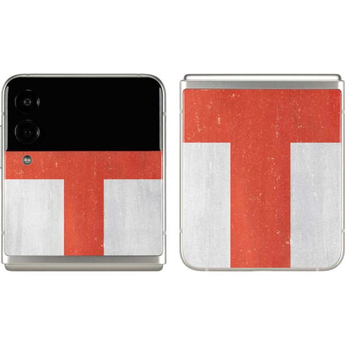 England Flag Distressed Galaxy Z Flip3 5G Skin