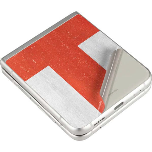England Flag Distressed Galaxy Z Flip3 5G Skin