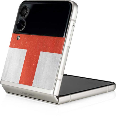 England Flag Distressed Galaxy Z Flip3 5G Skin