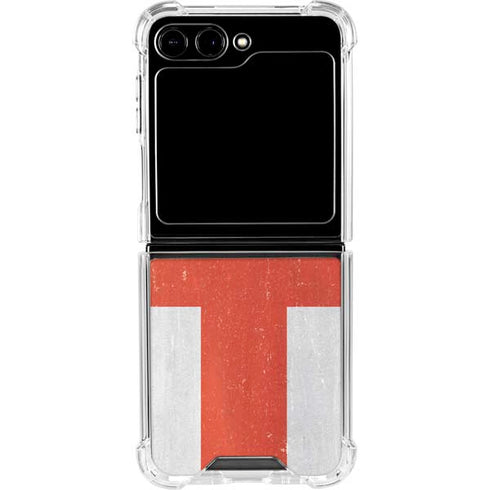 England Flag Distressed Galaxy Z Flip5 5G Clear Case