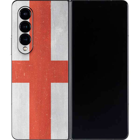 England Flag Distressed Galaxy Z Fold4 5G Skin